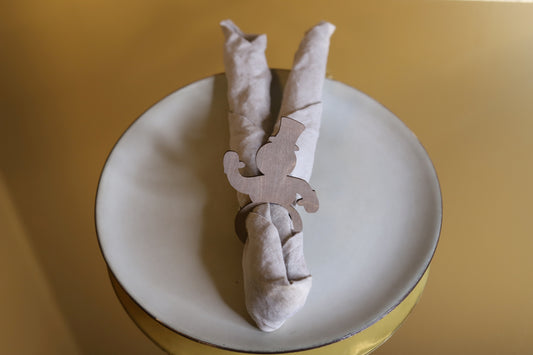 Serviettringer Snømann