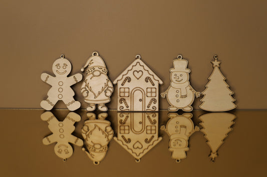 DIY sett med julefigurer